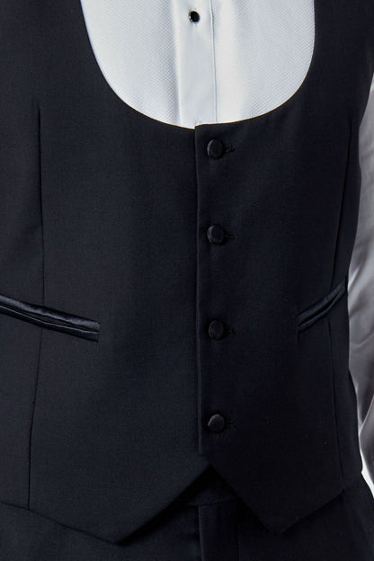 HENRY – WHITE 3 PIECE TUXEDO SUIT DAMASK FLOCKED JACQUARD PRINTED