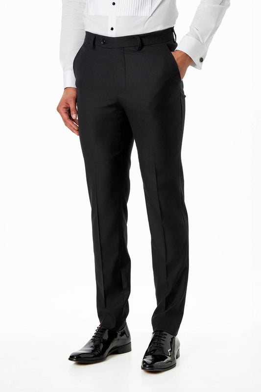 Ivory & Black Jacquard 2 Piece Wedding Tuxedo Suit
