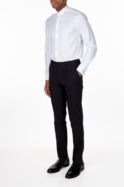 BLACK TUXEDO TROUSERS WITH SATIN TAPE
