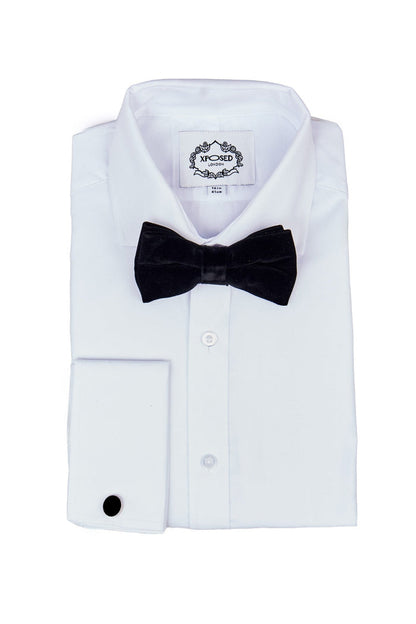BLACK VELVET BOW TIE SET