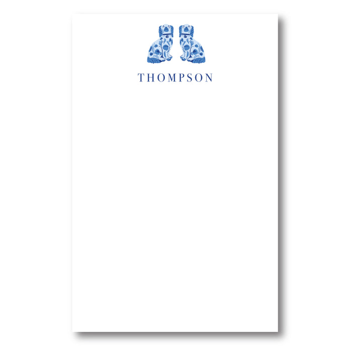 Blue Foo Dogs Notepad