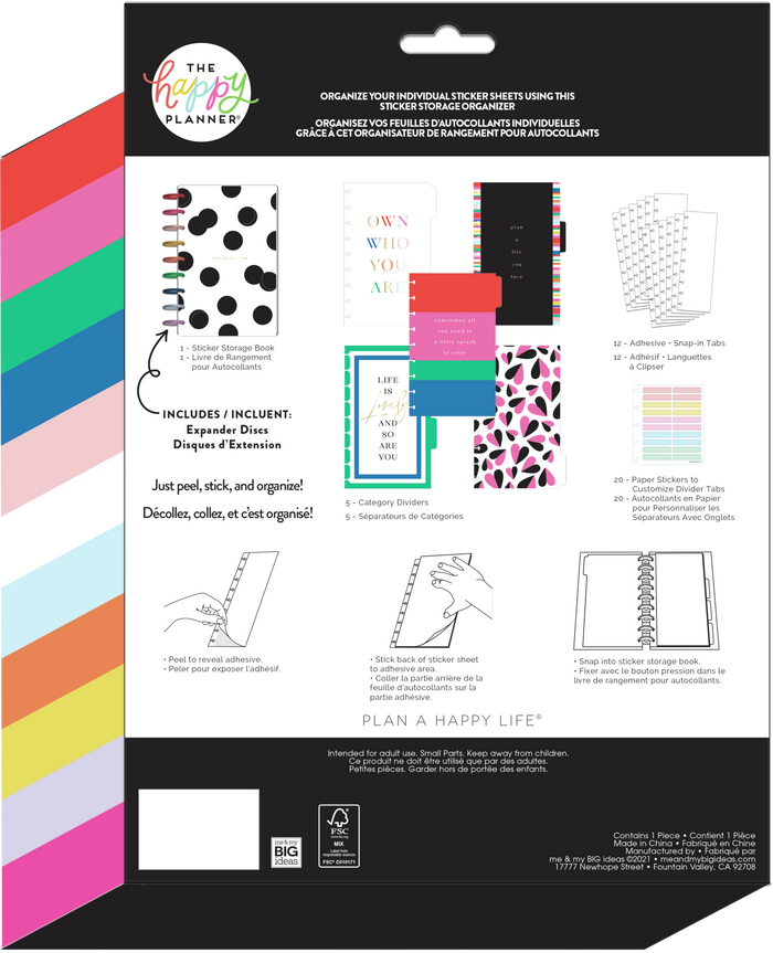 Bold and Bright Disc Bound Sticker Organizer