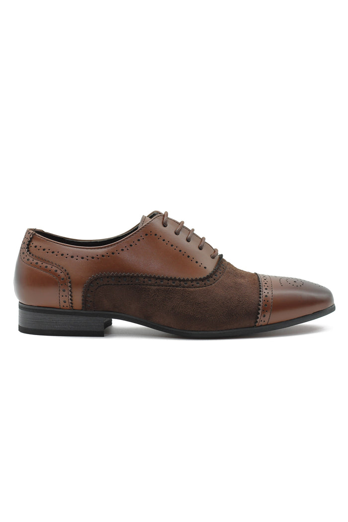 BROGUE - SUEDE & LEATHER OXFORD LACE UP