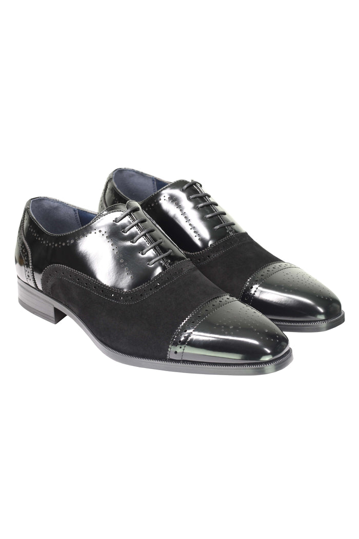 BROGUE - SUEDE & LEATHER OXFORD LACE UP