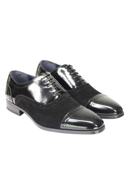 BROGUE - SUEDE & LEATHER OXFORD LACE UP