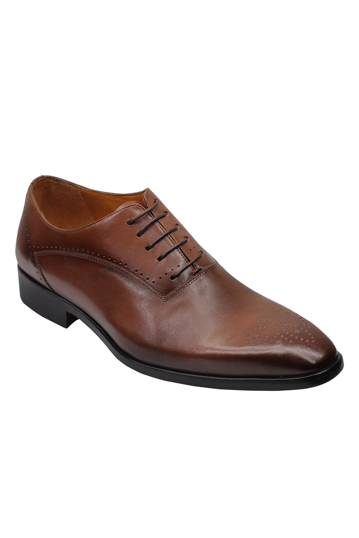 BROWN - CALF LEATHER CLASSIC SEMI BROGUES