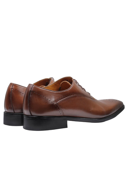 BROWN - CALF LEATHER CLASSIC SEMI BROGUES