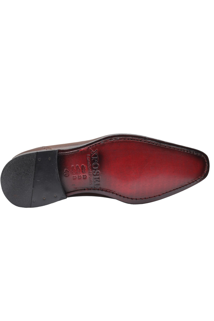BROWN - CALF LEATHER CLASSIC SEMI BROGUES