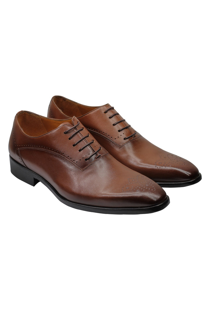 BROWN - CALF LEATHER CLASSIC SEMI BROGUES
