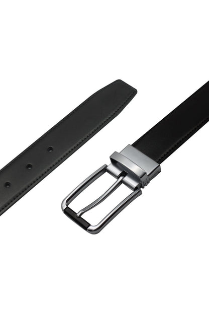 BROWN & BLACK LEATHER REVERSIBLE BELT