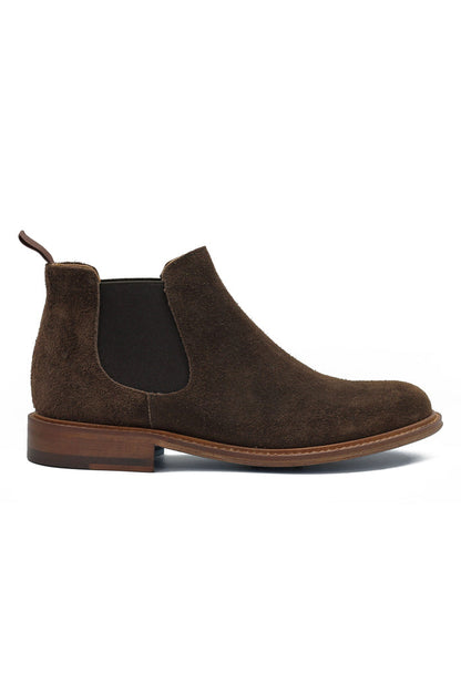 BROWN ITALIAN SUEDE LEATHER CHELSEA BOOTS