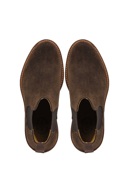 BROWN ITALIAN SUEDE LEATHER CHELSEA BOOTS