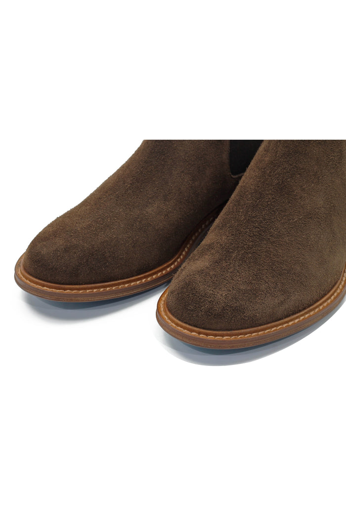 BROWN ITALIAN SUEDE LEATHER CHELSEA BOOTS