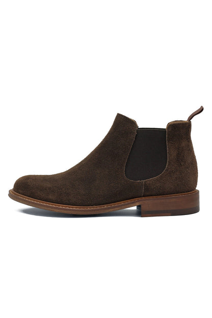 BROWN ITALIAN SUEDE LEATHER CHELSEA BOOTS