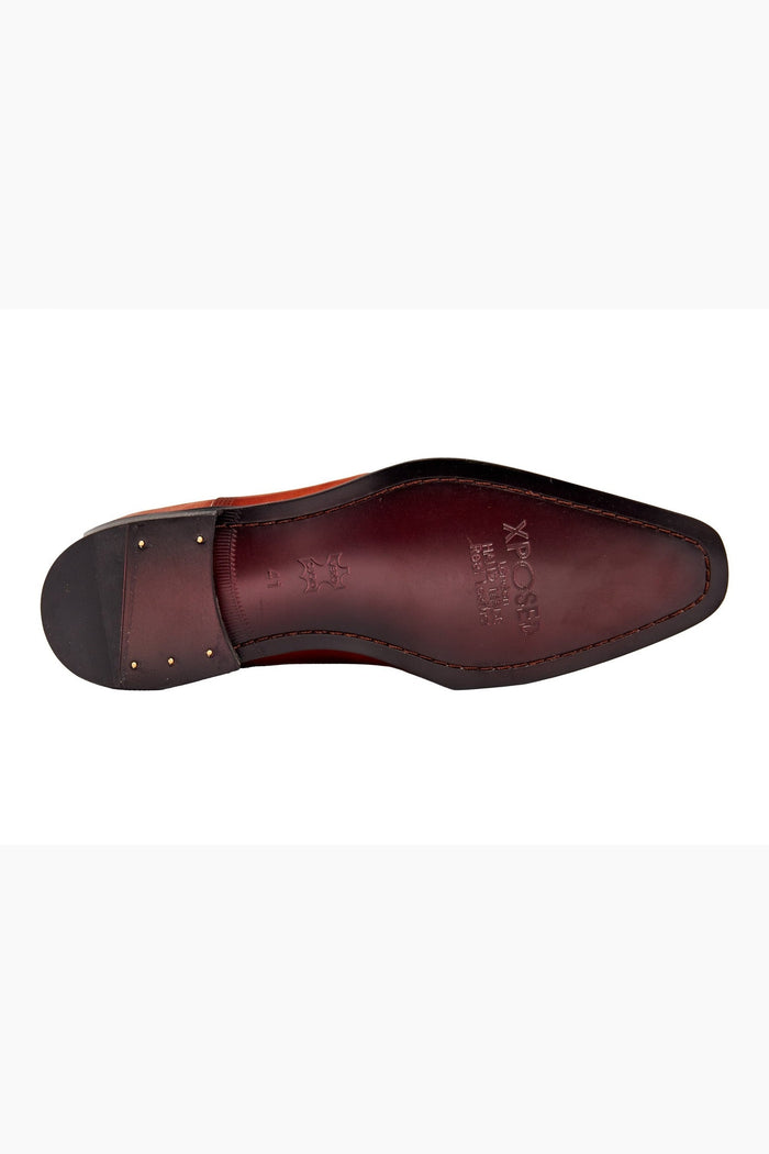 BROWN LEATHER OXFORD BROGUE SHOES