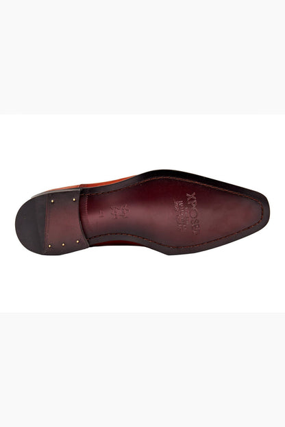 BROWN LEATHER OXFORD BROGUE SHOES