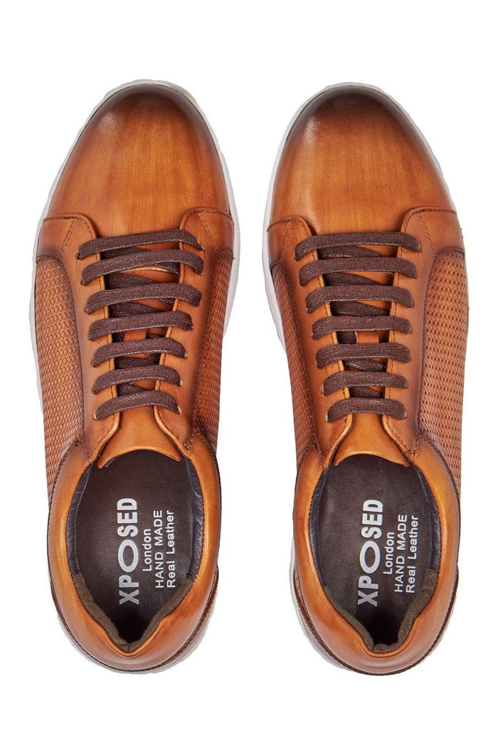 BROWN LEATHER SNEAKERS