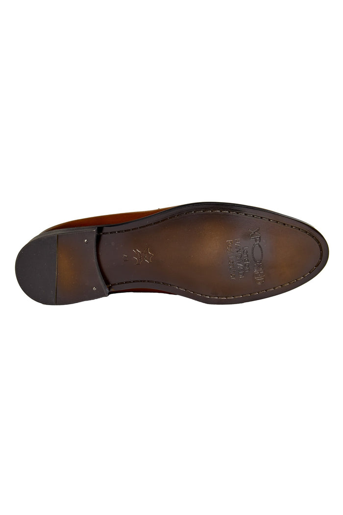 BROWN LEATHER TASSEL LOAFERS
