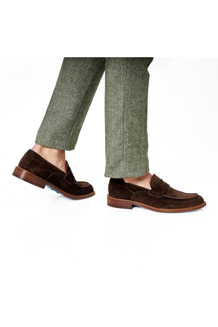 BROWN SUEDE PENNY LOAFER