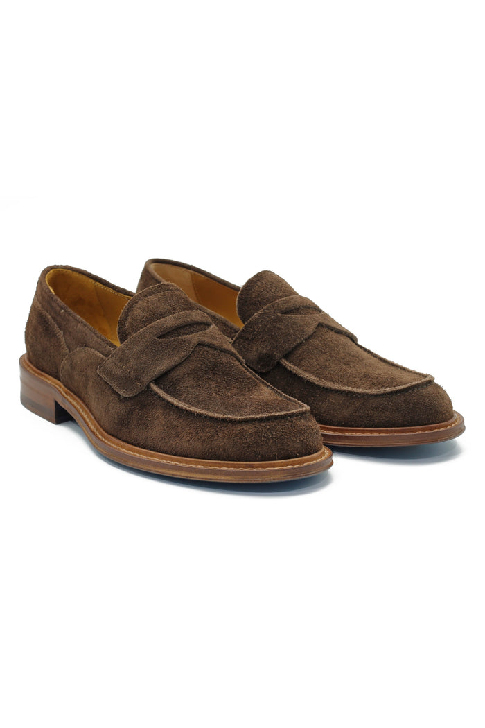 BROWN SUEDE PENNY LOAFER