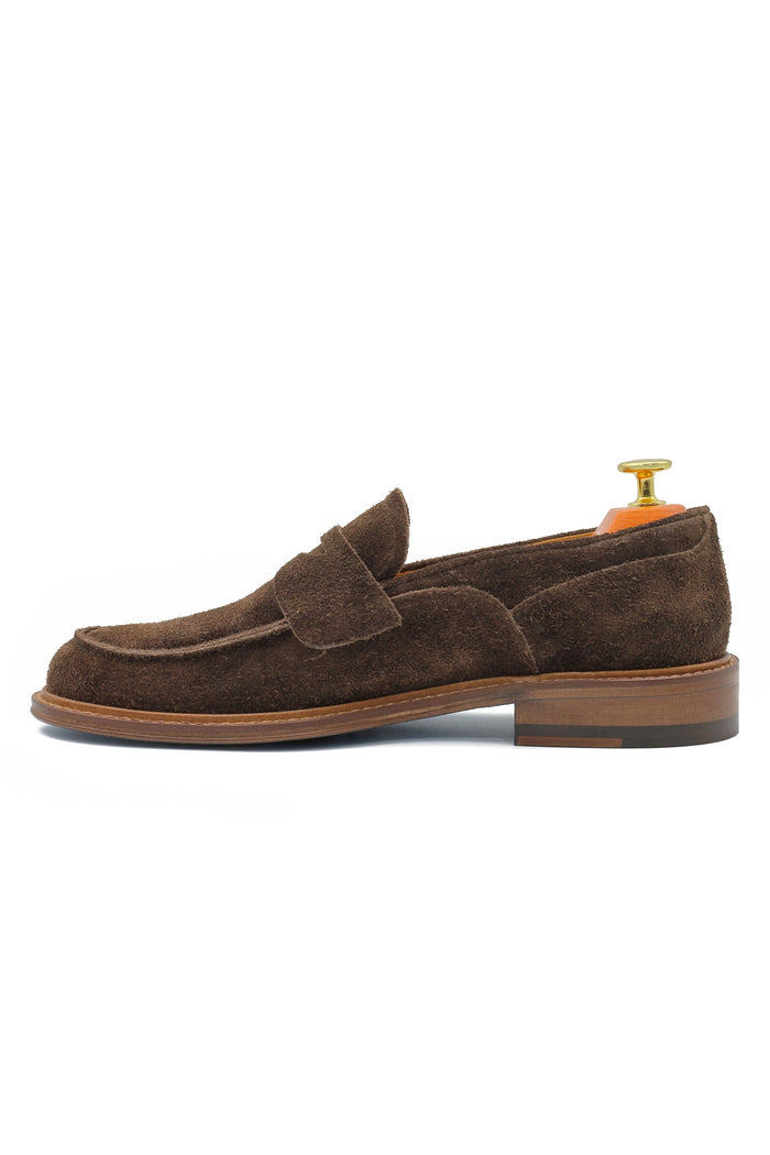 BROWN SUEDE PENNY LOAFER