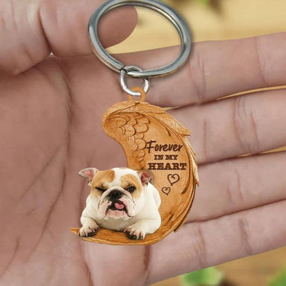 Bulldog Forever In My Heart Acrylic Keychain FK065