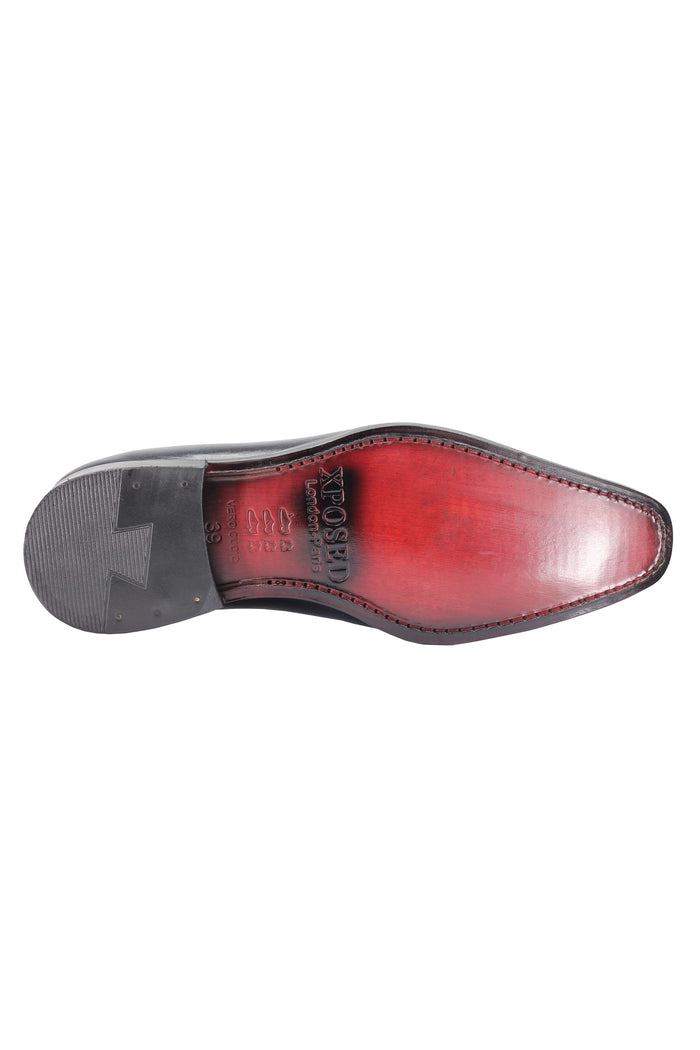 CALF LEATHER WHOLECUT OXFORD LACE UP SHOES