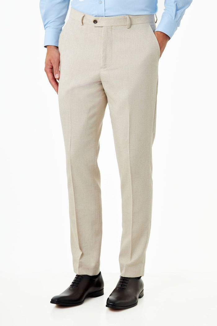CALIX – Cream Herringbone Tailored 2 Piece Suit