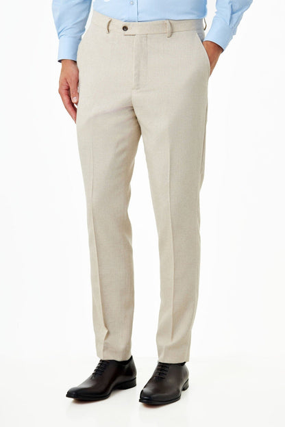 CALIX – Cream Herringbone Tailored 2 Piece Suit
