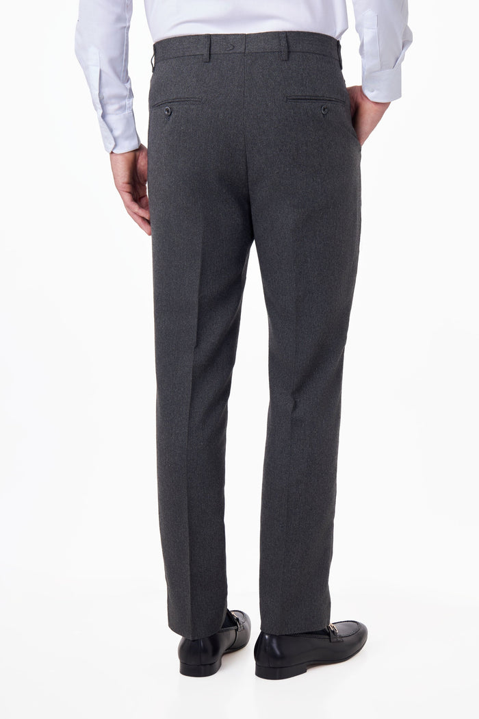 CALIX – Dark Grey Herringbone Tailored 2 Piece Suit