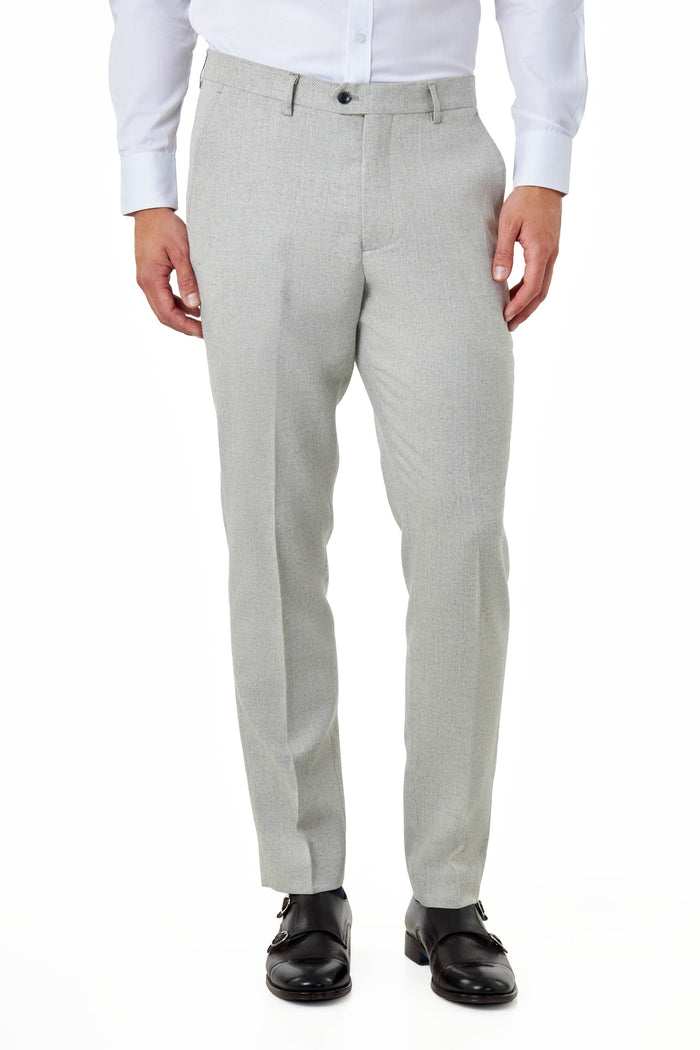 CALIX – Grey Wool Mix Herringbone Tailored 2 Piece Suit