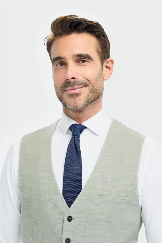Camden Sage Green Tailored Wedding Waistcoat