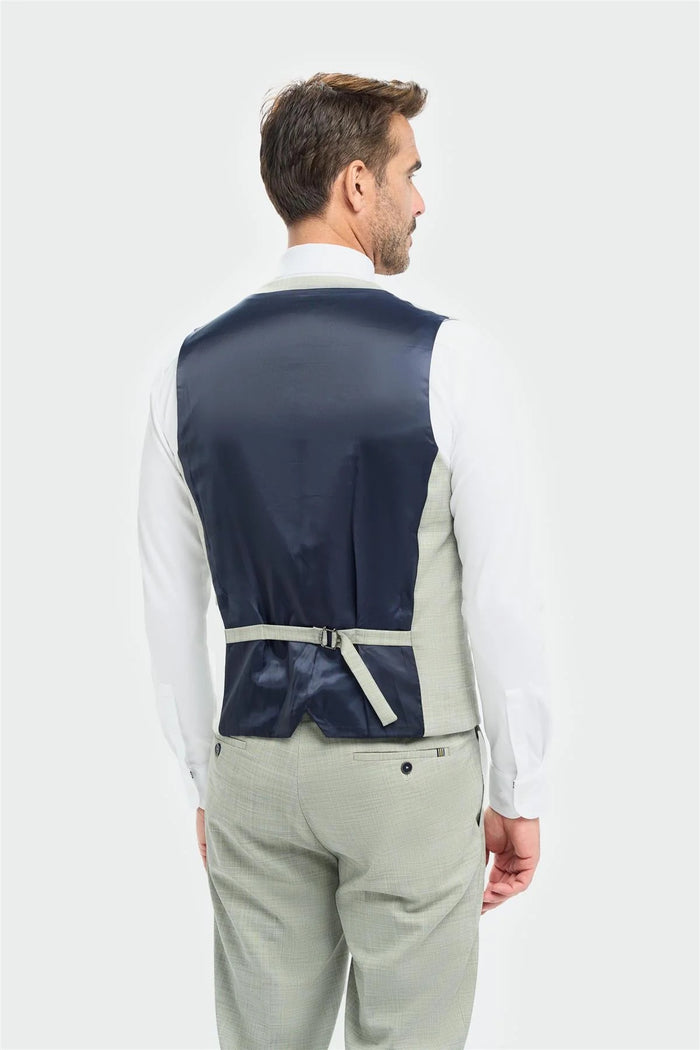 Camden Sage Green Tailored Wedding Waistcoat