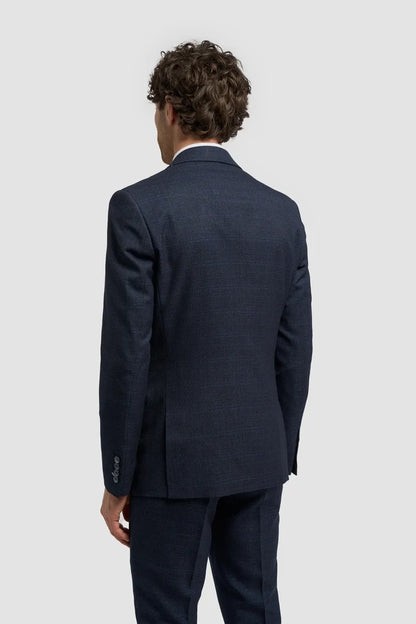 CARIDI - NAVY CHECK SUIT BLAZER