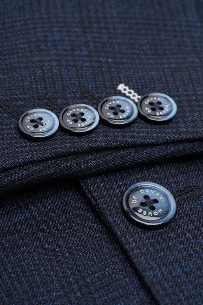 CARIDI - NAVY CHECK SUIT BLAZER