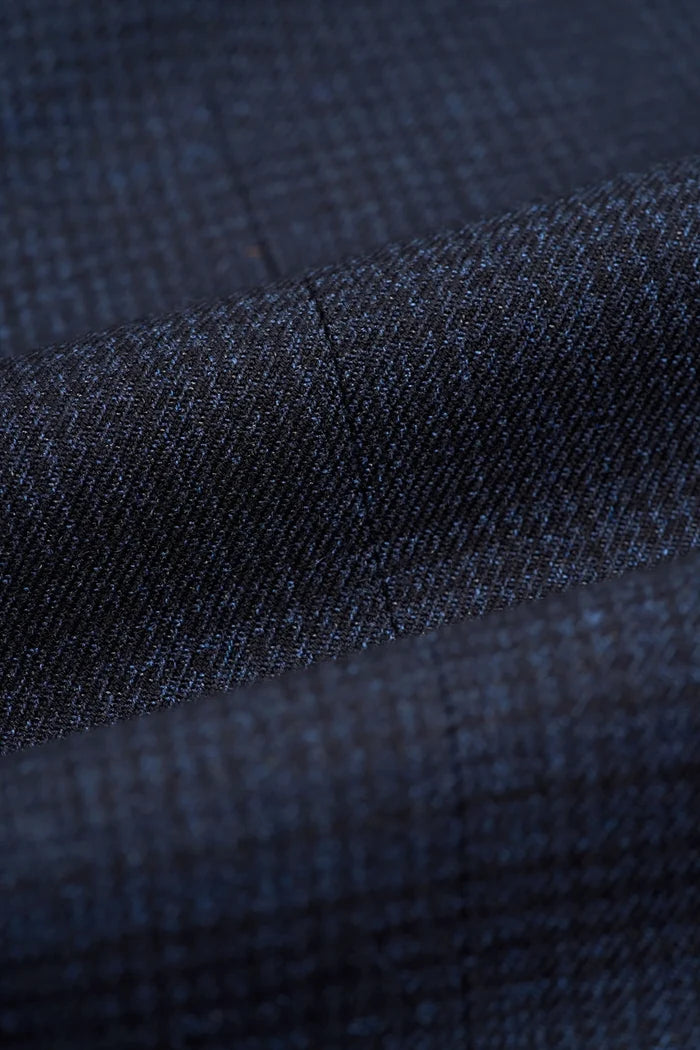 CARIDI - NAVY CHECK SUIT BLAZER