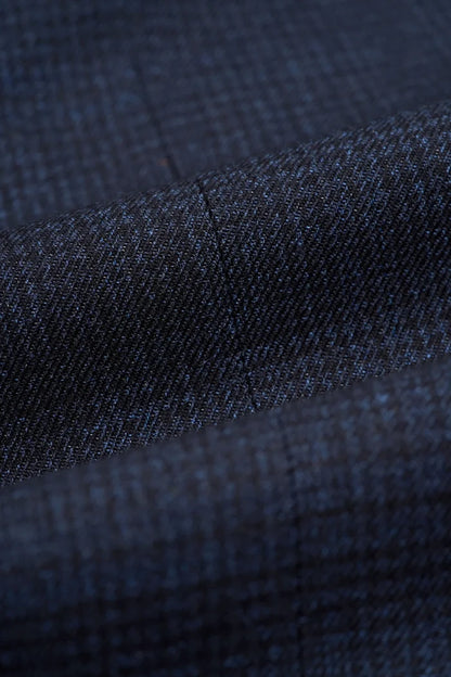 CARIDI - NAVY CHECK SUIT BLAZER