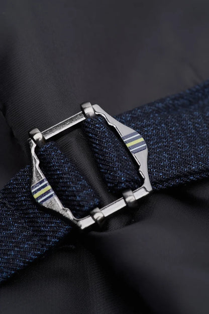 CARIDI - NAVY CHECK WAISTCOAT
