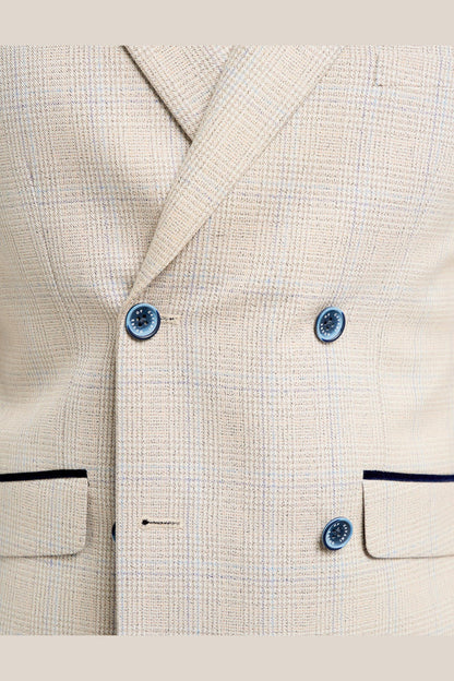 CARIDI – BEIGE DOUBLE BREASTED BLAZER BY CAVANI