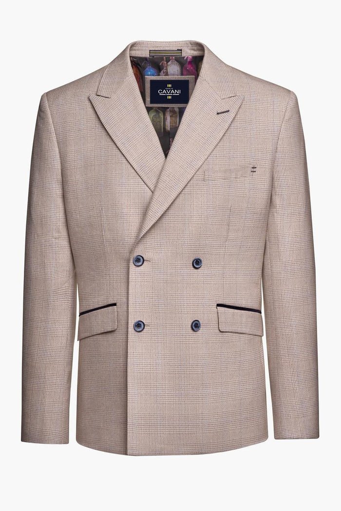 CARIDI – BEIGE DOUBLE BREASTED BLAZER BY CAVANI