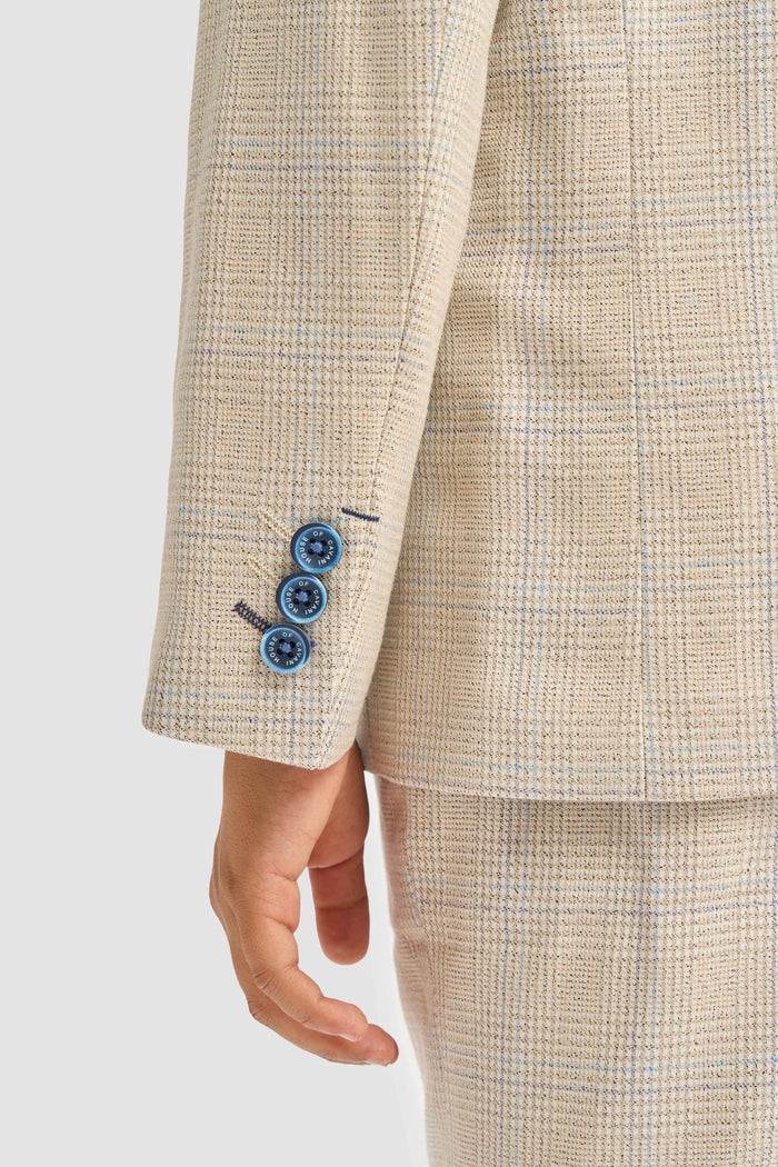 CARIDI BEIGE THREE PIECE BOYS SUIT