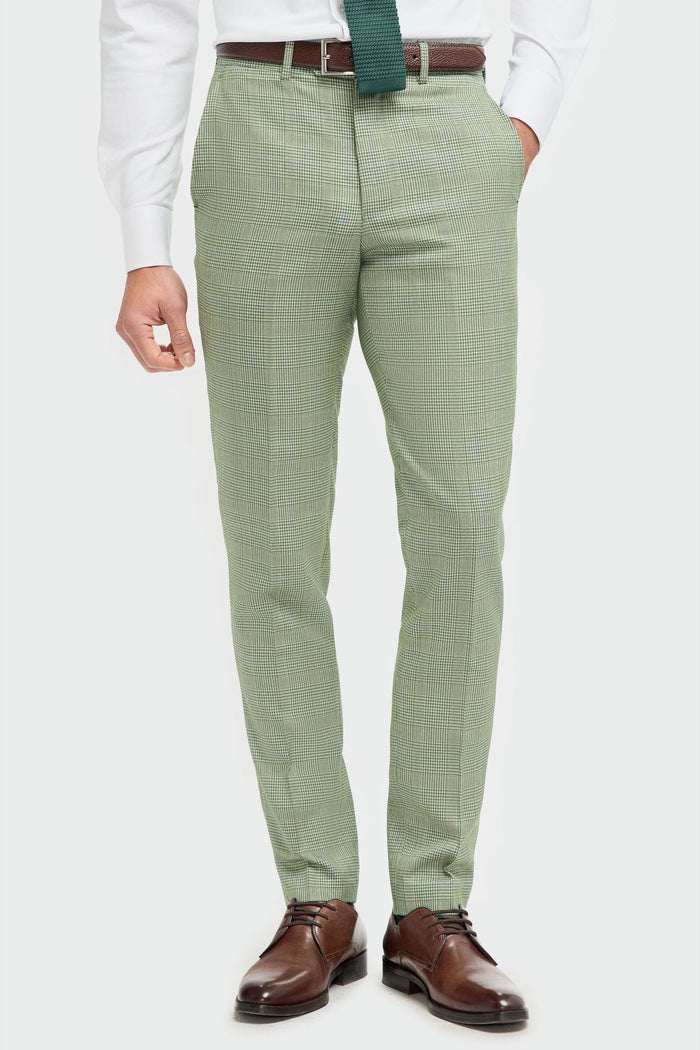 CARIDI CHECK TROUSER SAGE