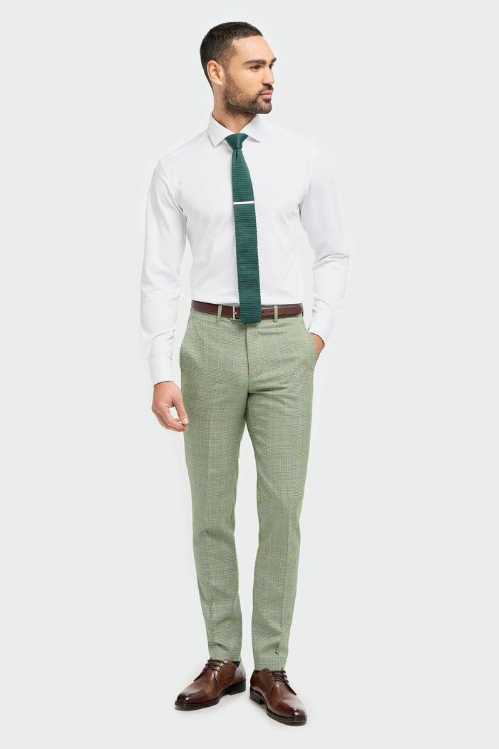 CARIDI CHECK TROUSER SAGE