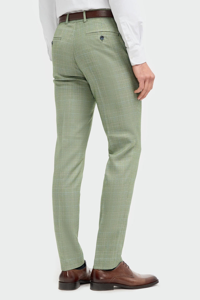 CARIDI CHECK TROUSER SAGE