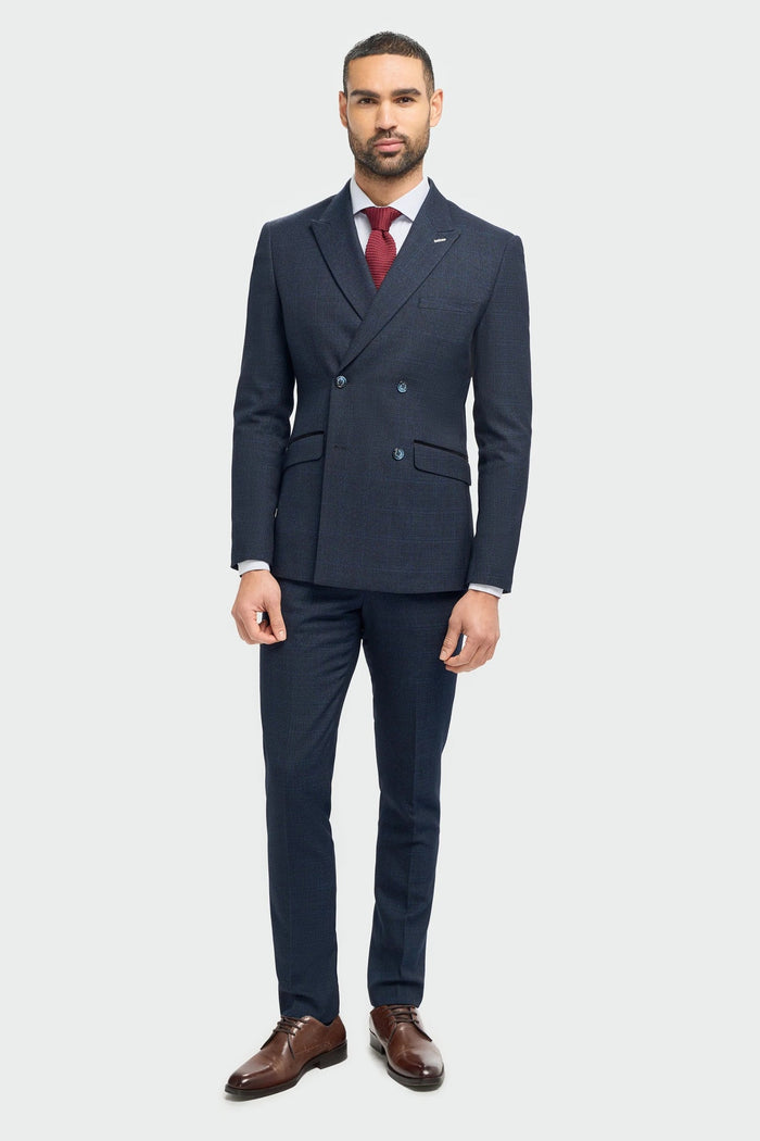 CARIDI - NAVY 2 PIECE DOUBLE BREASTED SUIT BY CAVANI