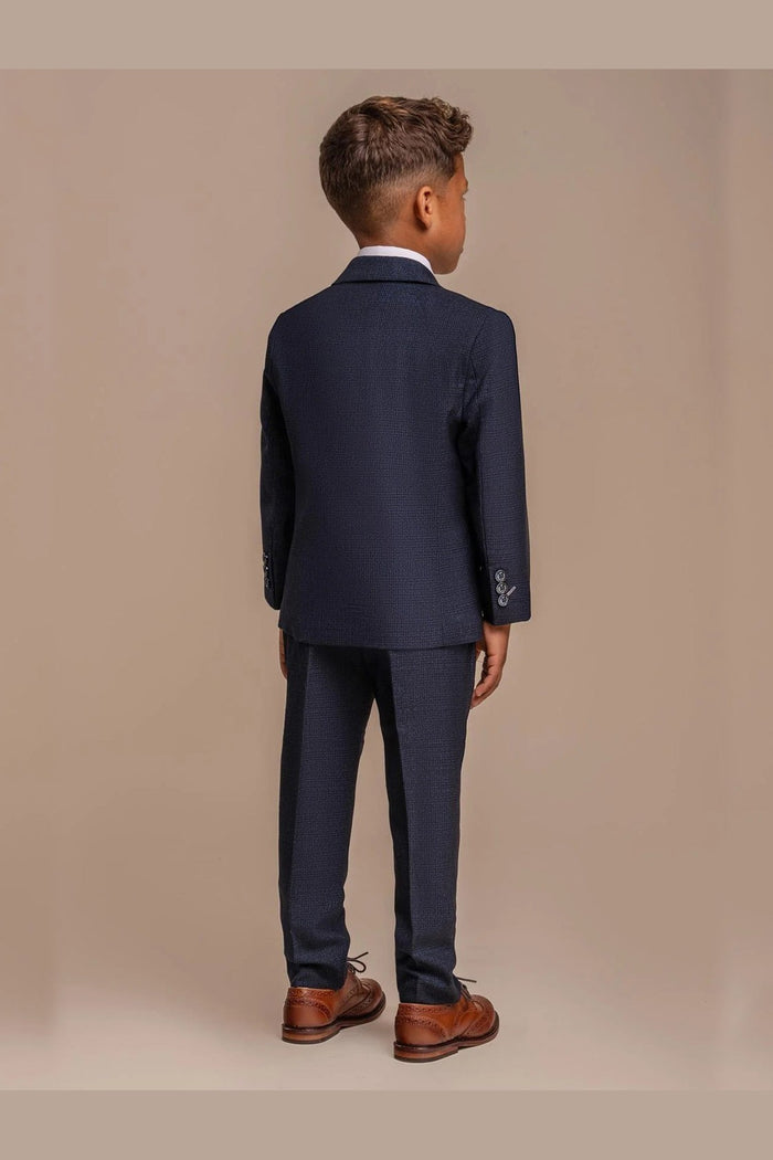 CARIDI NAVY THREE PIECE BOYS SUIT