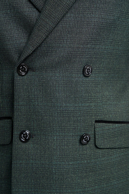 CARIDI - OLIVE 2 PIECE DOUBLE BREASTED SUIT BY CAVANI