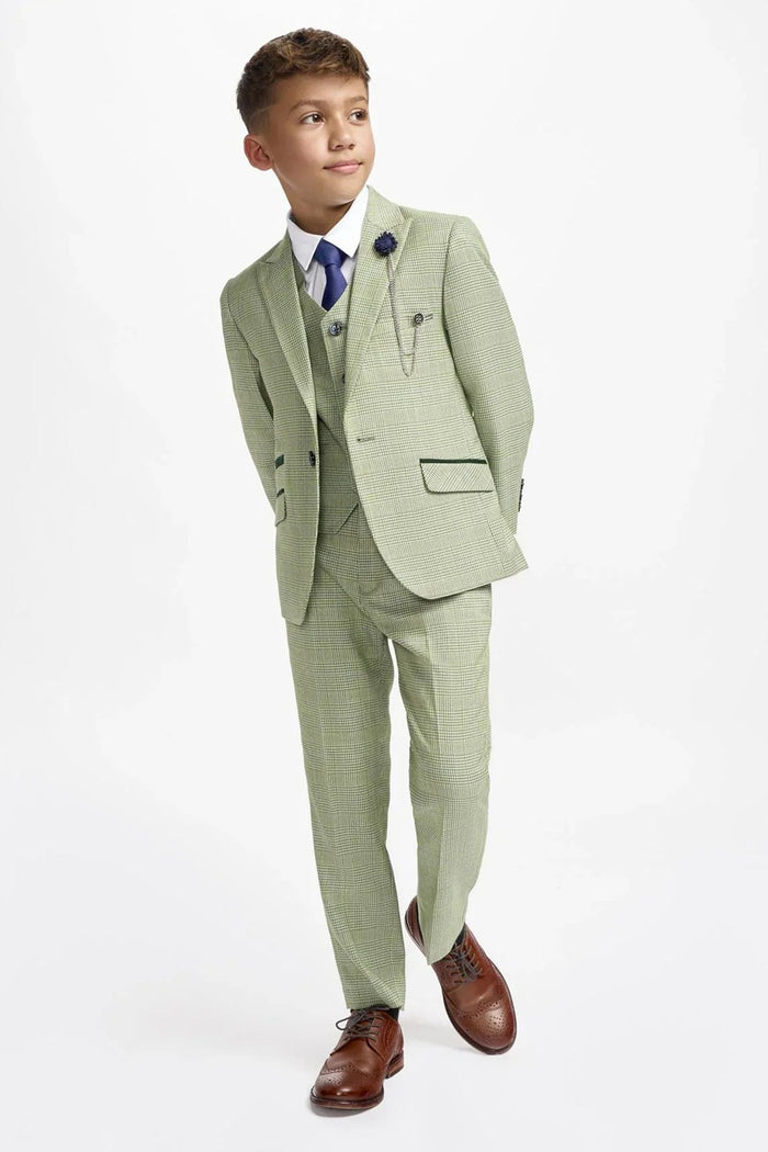 CARIDI SAGE THREE PIECE BOYS SUIT