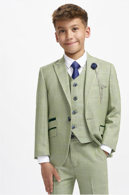CARIDI SAGE THREE PIECE BOYS SUIT