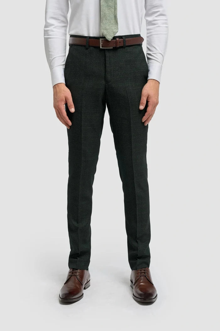 CARIDI SLIM FIT OLIVE TROUSERS